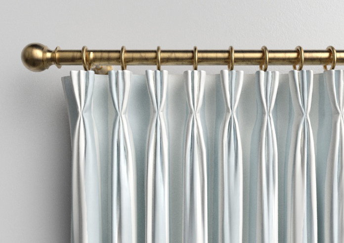 Shabby Chic by Rachel Ashwell Watercolour Stripe, Pale Blue - Made to Measure Curtains - Image 11